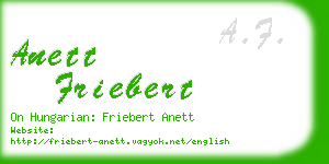 anett friebert business card